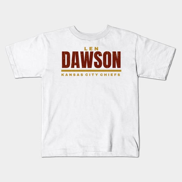 len dawson typography Kids T-Shirt by Draw One Last Breath Horror 